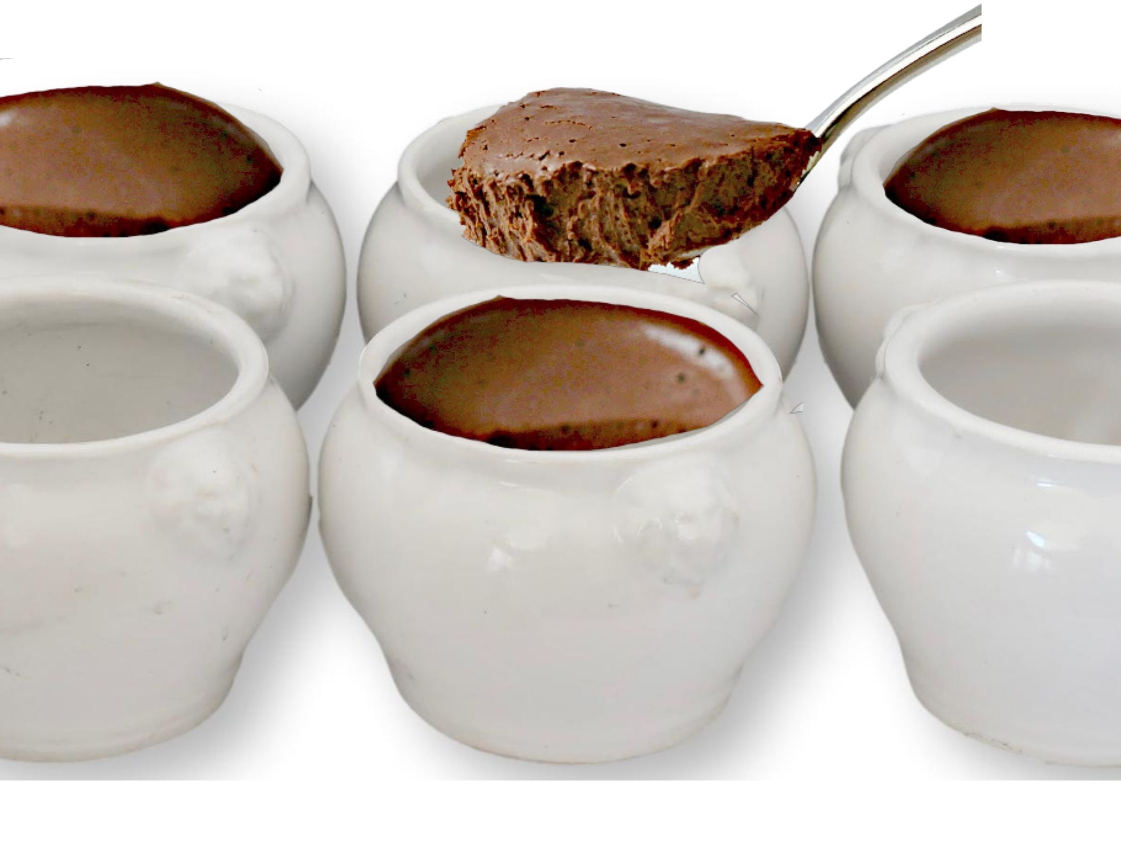 French Porcelain Pots au Chocolate, S/10~P77679617