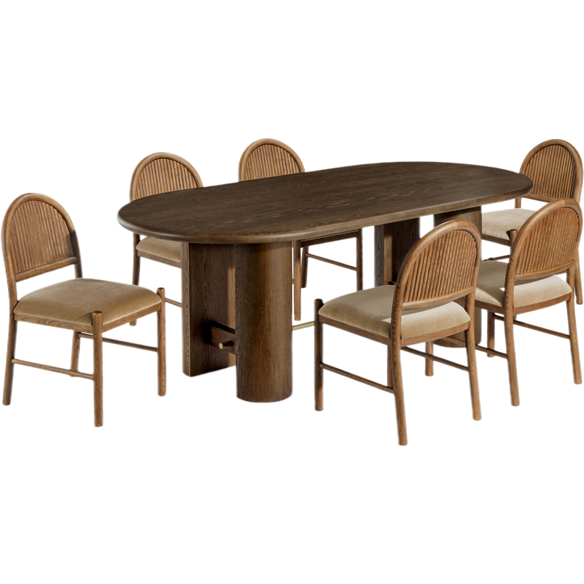 S/2 Bennett Performance Velvet Dining Chairs