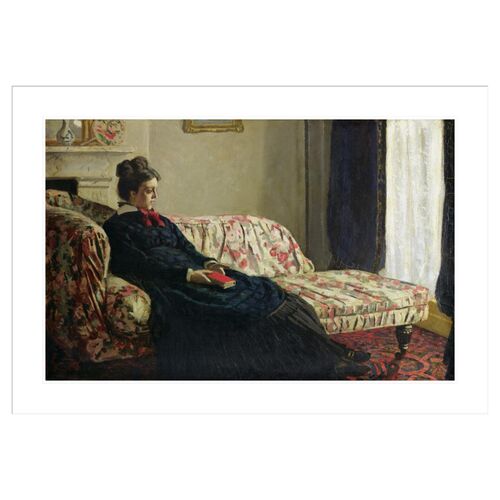 Meditation or Madame Monet on the Sofa by Claude Monet Framed Print