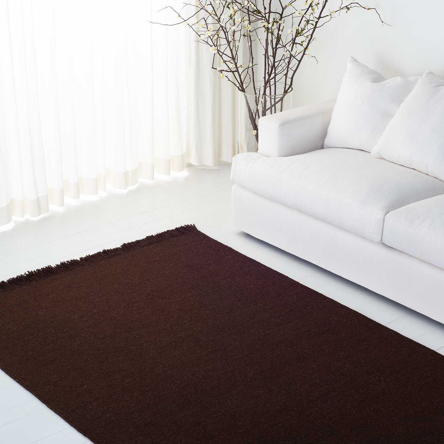 希少Ralph Lauren ラグマット ブラウン フリンジ Lauren Ralph Lauren, Glenville Rug, Brown | One Kings Lane