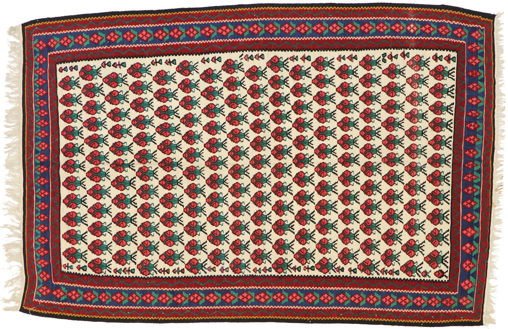 Persian Floral Kilim Rug, 3'04 x 5'00~P77601956