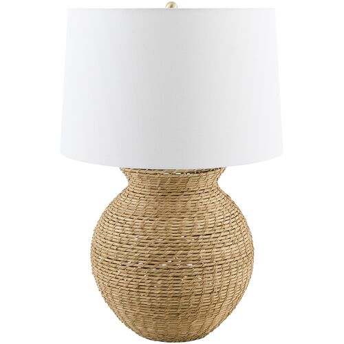 Prism Rattan Table Circular Lamp, Wheat Prism Rattan Table Circular Lamp, Wheat