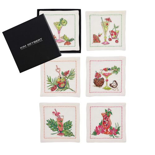 S/6 Tropicana Cocktail Napkins