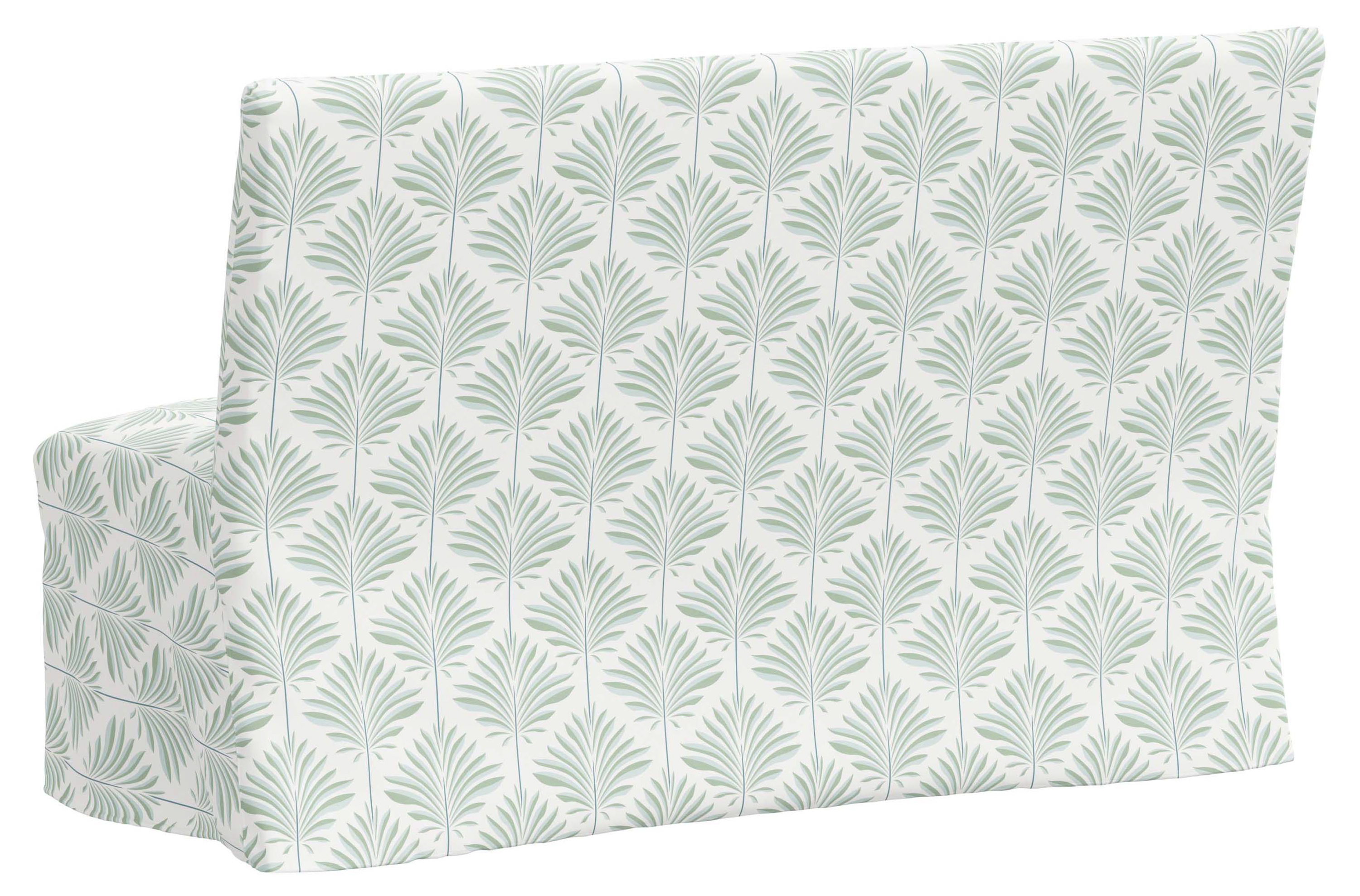 Edith Slipcover Dining Banquette, Cerifera Palm