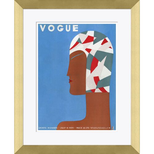 Vogue Magazine Cover, Woman Wearing a Headdress~P77603116