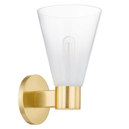 Kira 1-Light Glass Wall Sconce