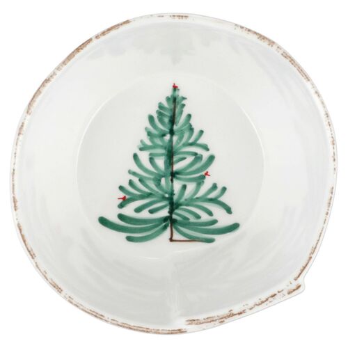 Melamine Lastra Holiday Stacking Bowl, White~P77631355