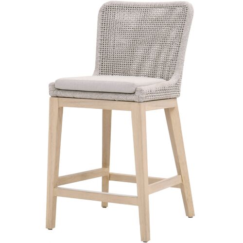 Roux Rope Outdoor Performance Counter Stool, Taupe/Gray~P77642120