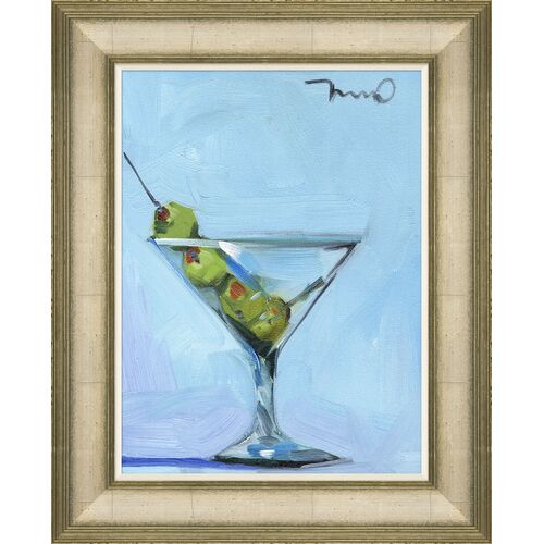 Joseph Mota, Dirty Martini Framed Painting, 26.25" x 21.25"