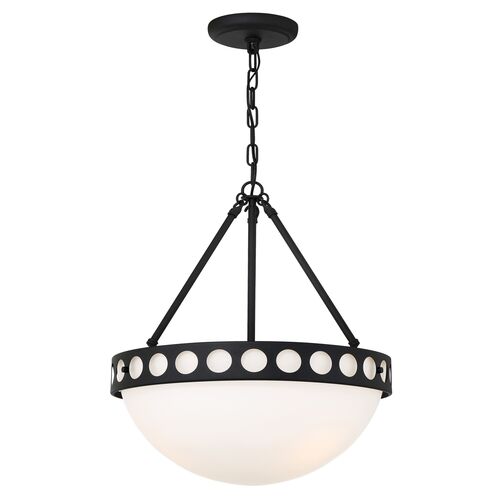 Kirby Large 3-Light Chandelier, Black Forged~P77646669
