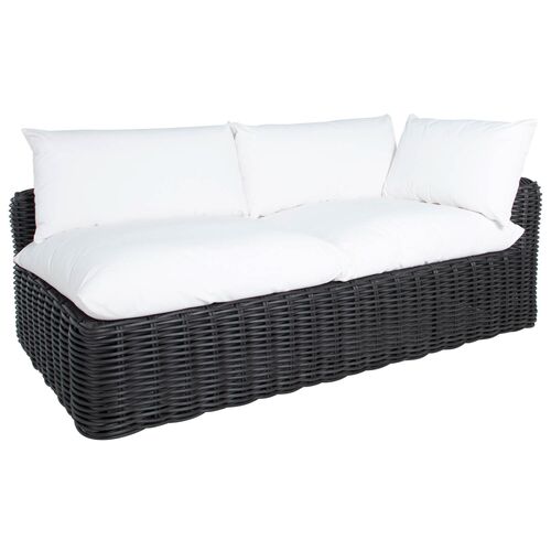 Montecito Outdoor Woven Wicker Loveseat