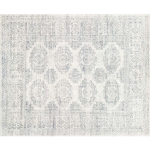 Arley Hand-Knotted Rug, White/Indigo Arley Hand-Knotted Rug, White/Indigo~P77444781
