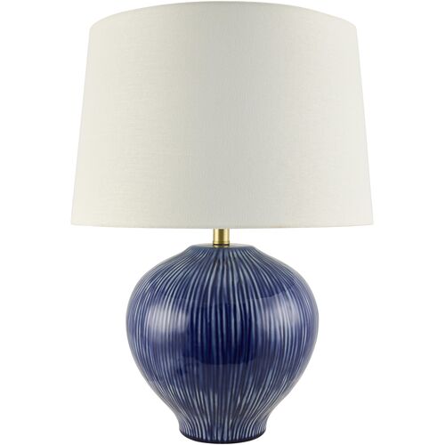 Umaira Ceramic Table Lamp, Navy