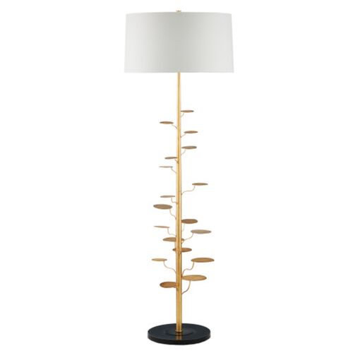 Vittoria Floor Lamp, Antique Gold Leaf