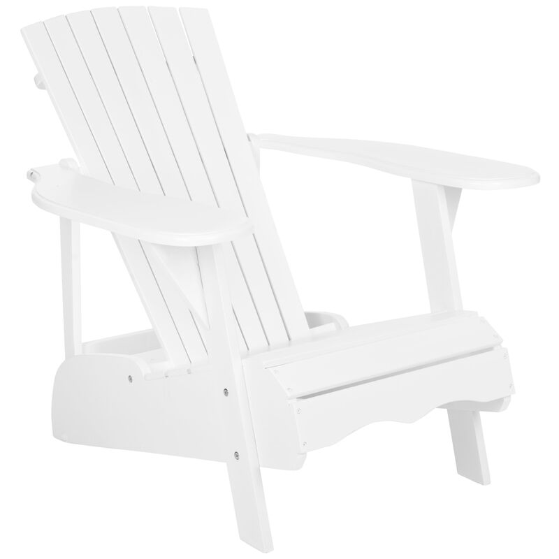 Mopani Adirondack Chair, White