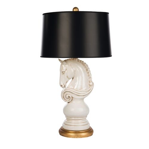 Belmont Right-Facing Table Lamp, Cream/Gold~P77345369