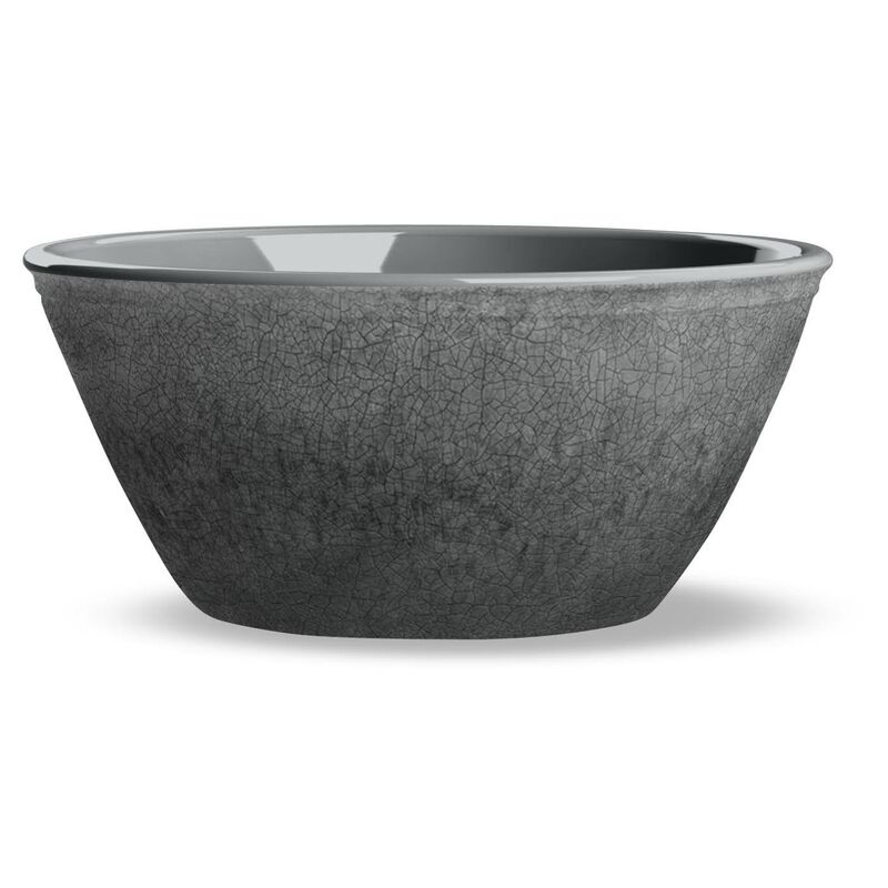 S/6 Potters Melamine Bowls, Gray