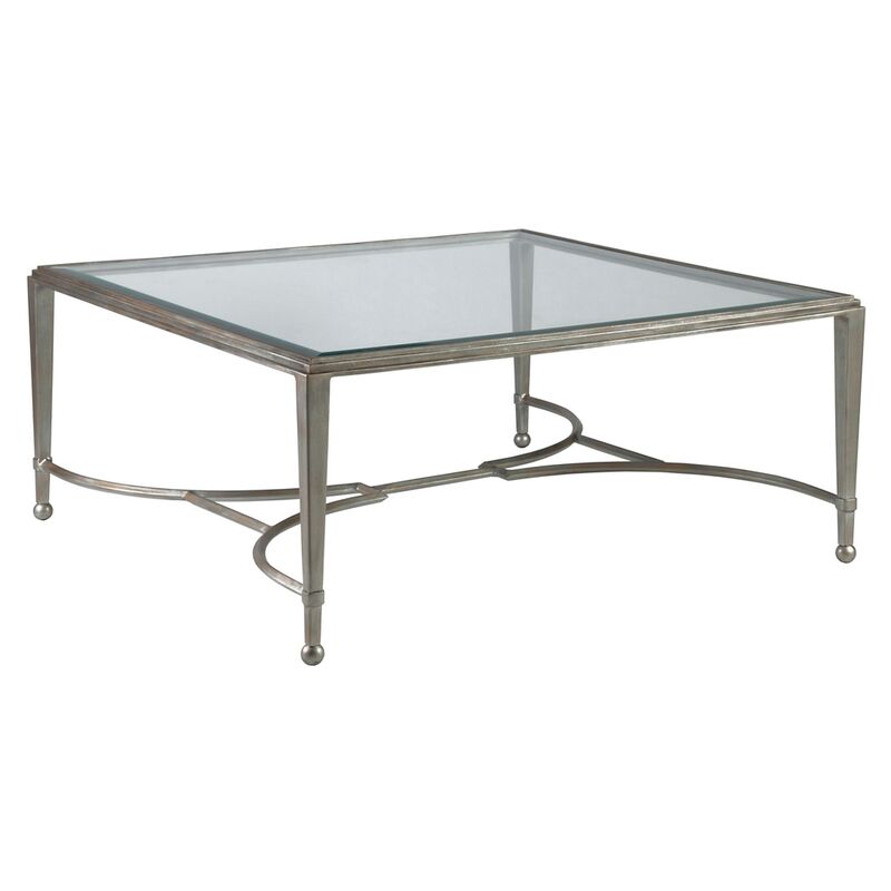 Sangiovese Square Coffee Table, Argento Silver