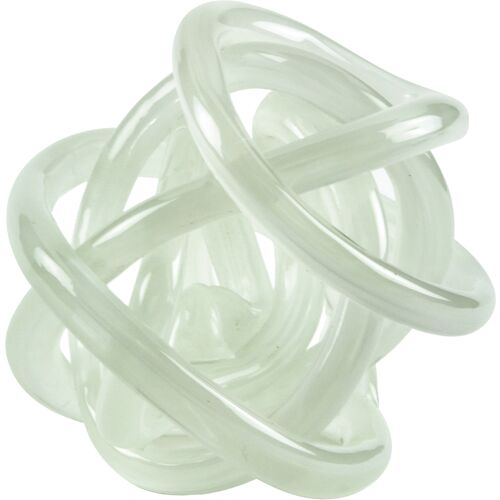 Handblown Glass Knot, White~P77640634