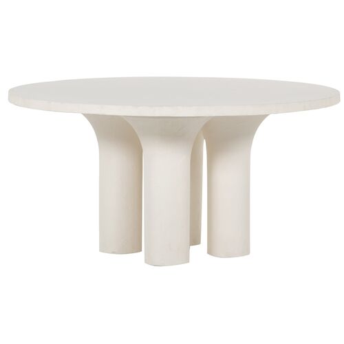 Dale 60" Dining Table, White Concrete~P77630264