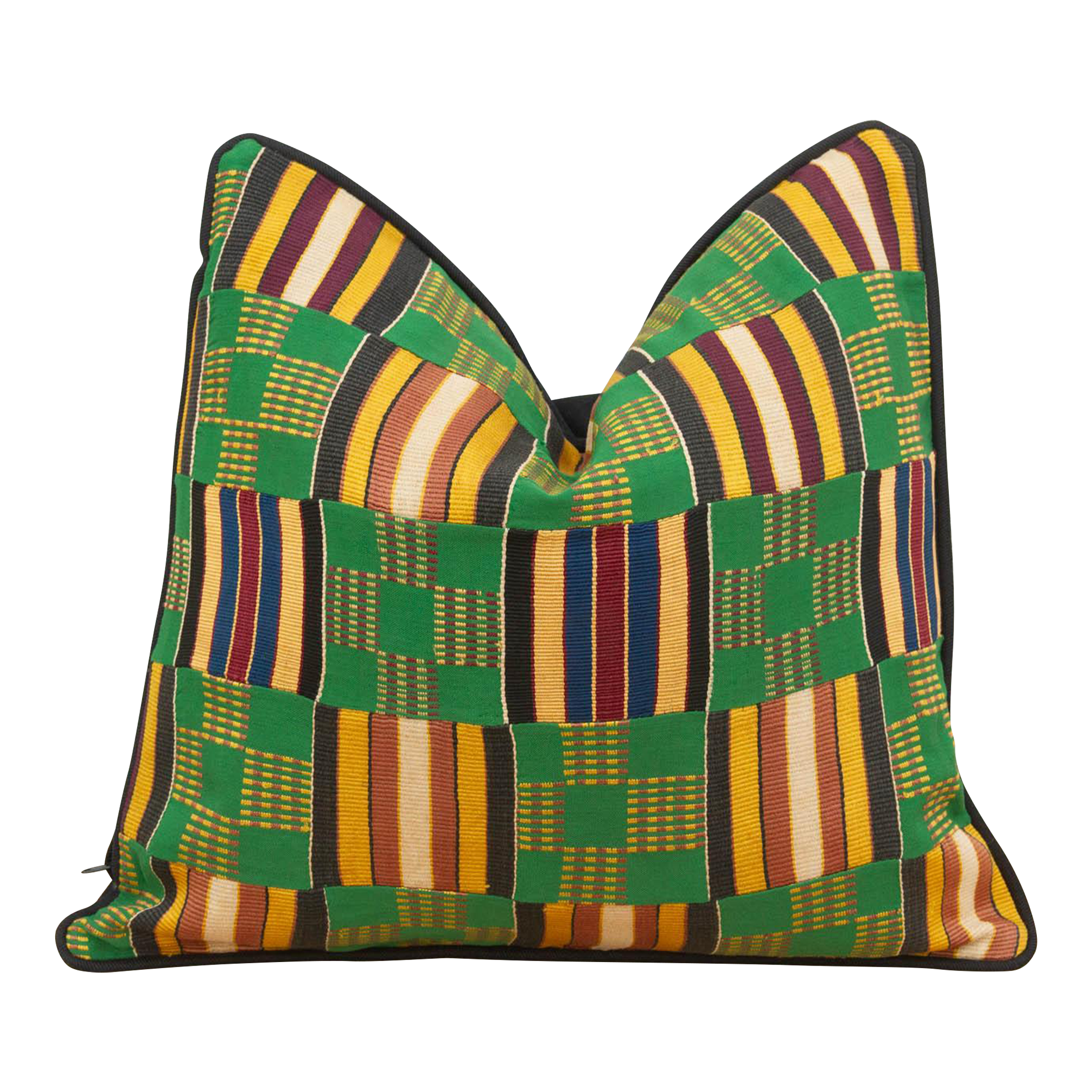 Esi Vintage African Kente Pillow Cover~P77699389