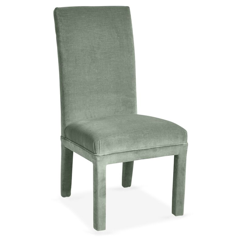 Monroe Side Chair, Sage Velvet