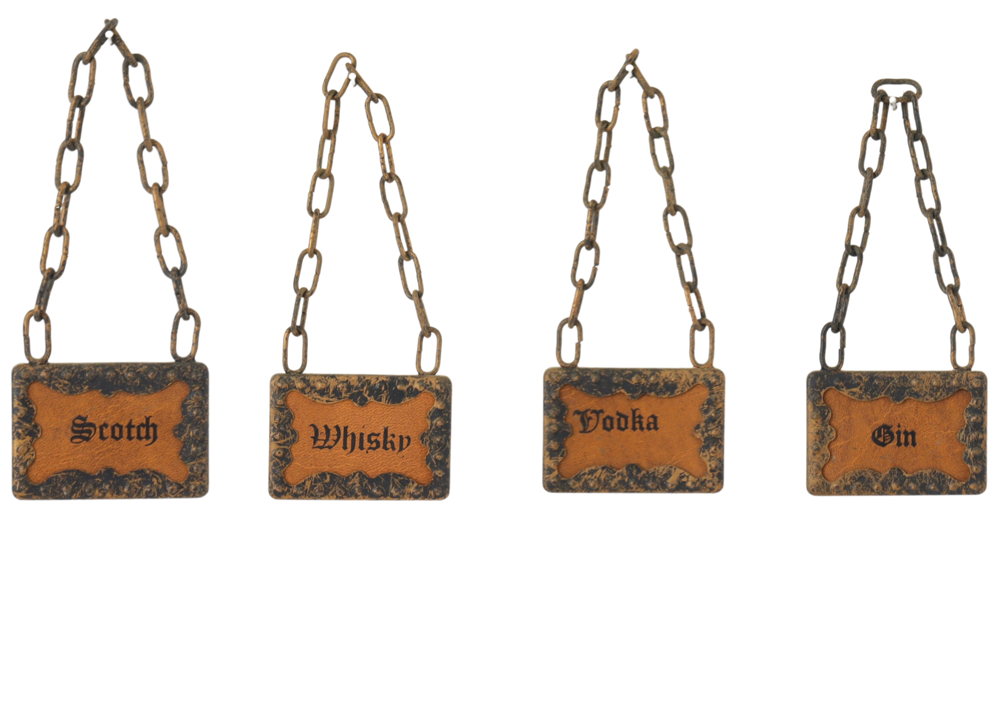 1960s Spanish Leather Decanter Labels~P77687402