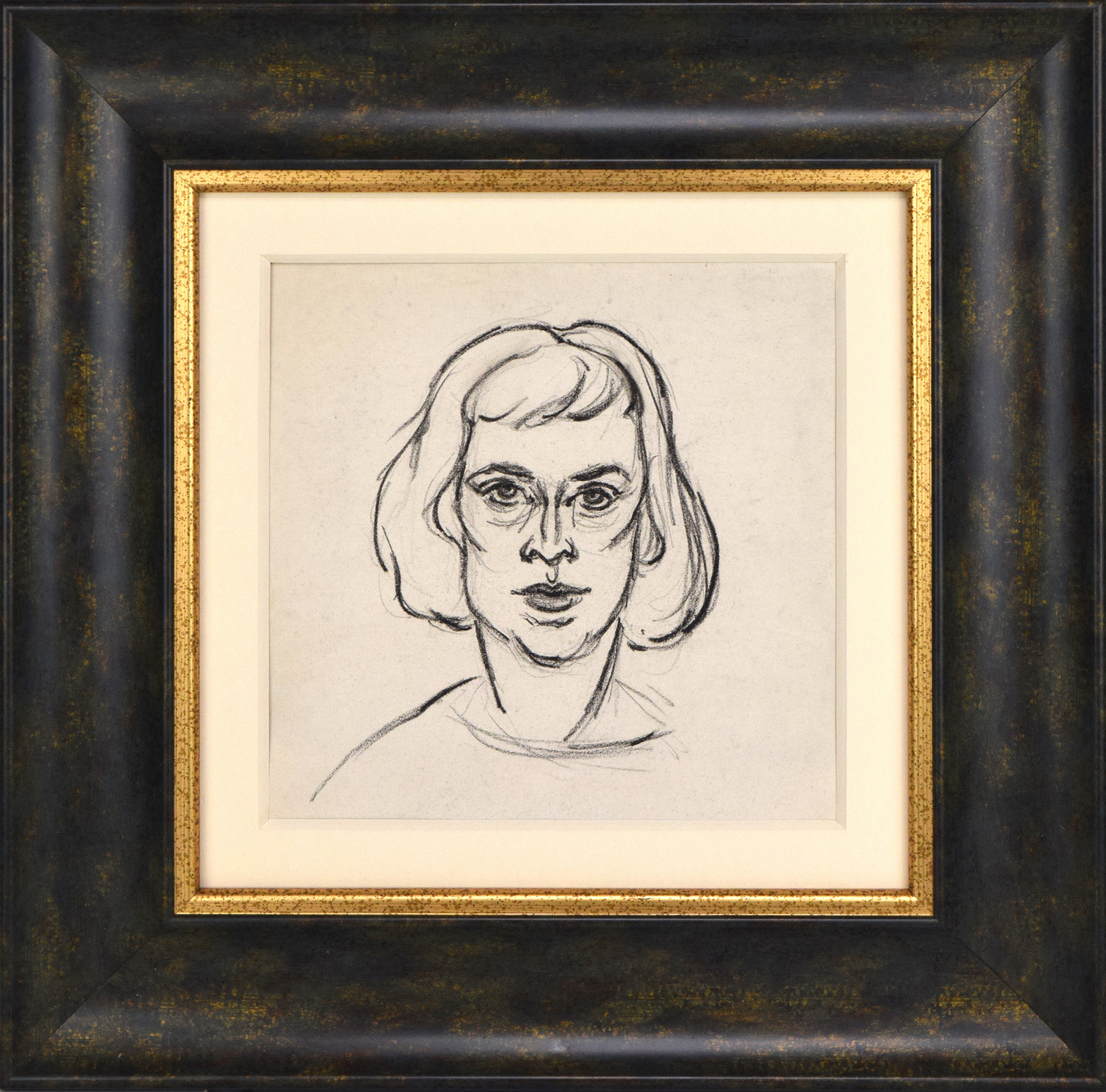Expressionist Portrait Drawing 1953~P77617249