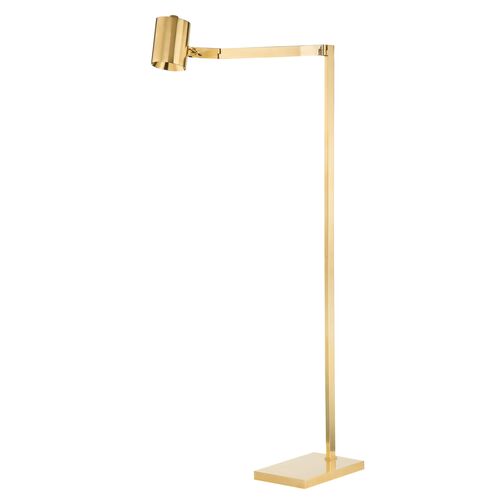 Highgrove 54" Adjustable Floor Lamp, Aged Brass