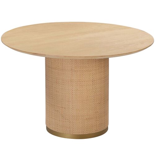 Psalm 49" Round Dining Table, Natural