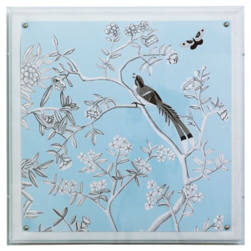Blue Chinoiserie IV Print, 20" x 20" Blue Chinoiserie IV Print, 20" x 20"