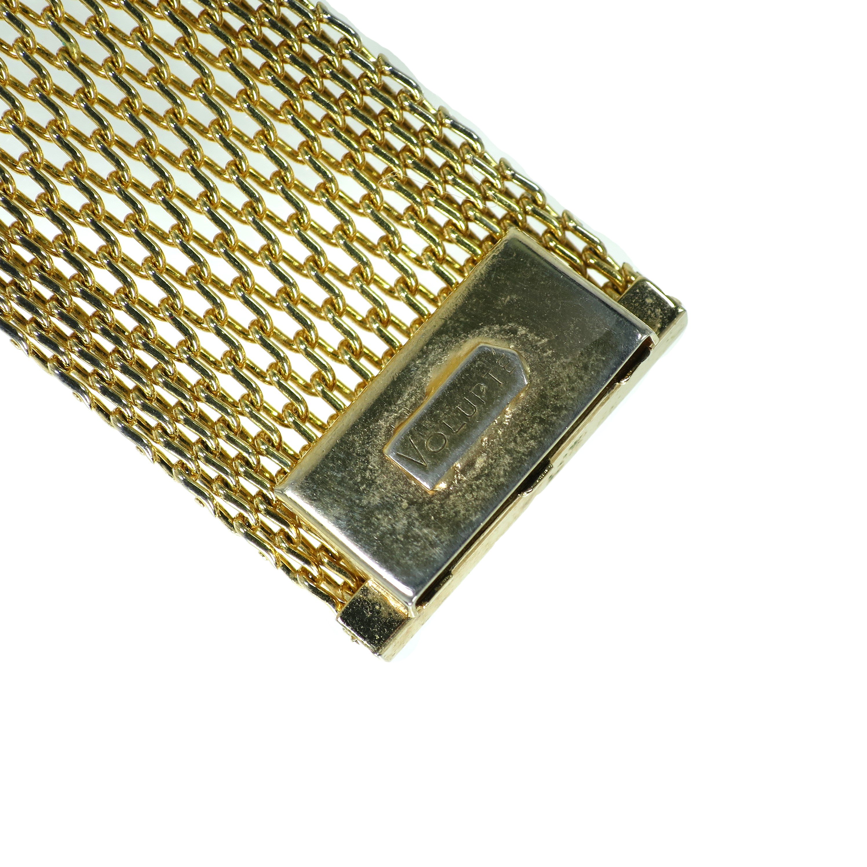 1940s Designer Mesh Dangles Bracelet~P77682604