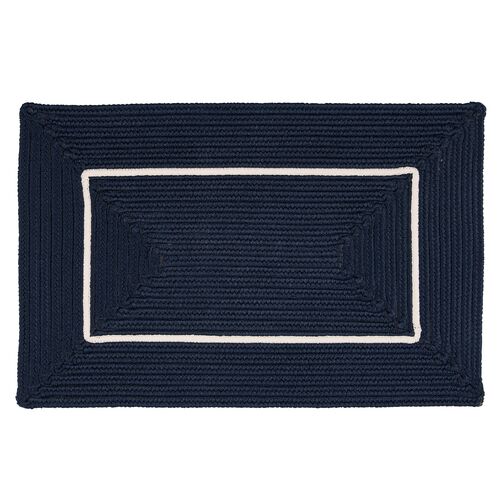 Accent Doormat, Navy/White~P77313615