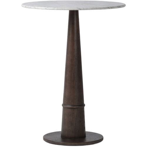 Orion Bar Table, Honed White Marble