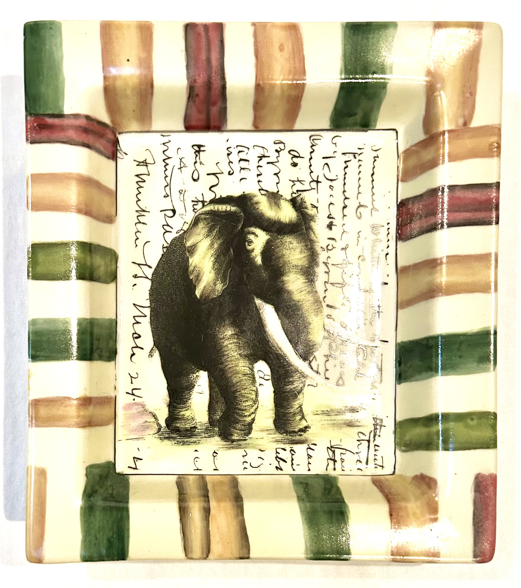 Porcelain Elephant Tray~P77750392