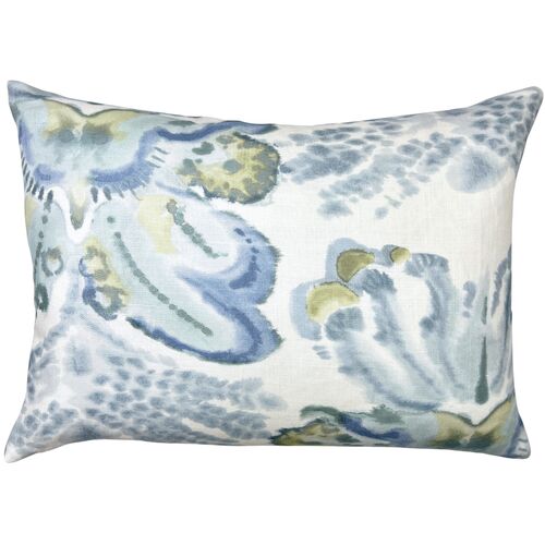 Veda 14x20 Abstract Print Linen Lumbar Pillow Veda 14x20 Abstract Print Linen Lumbar Pillow