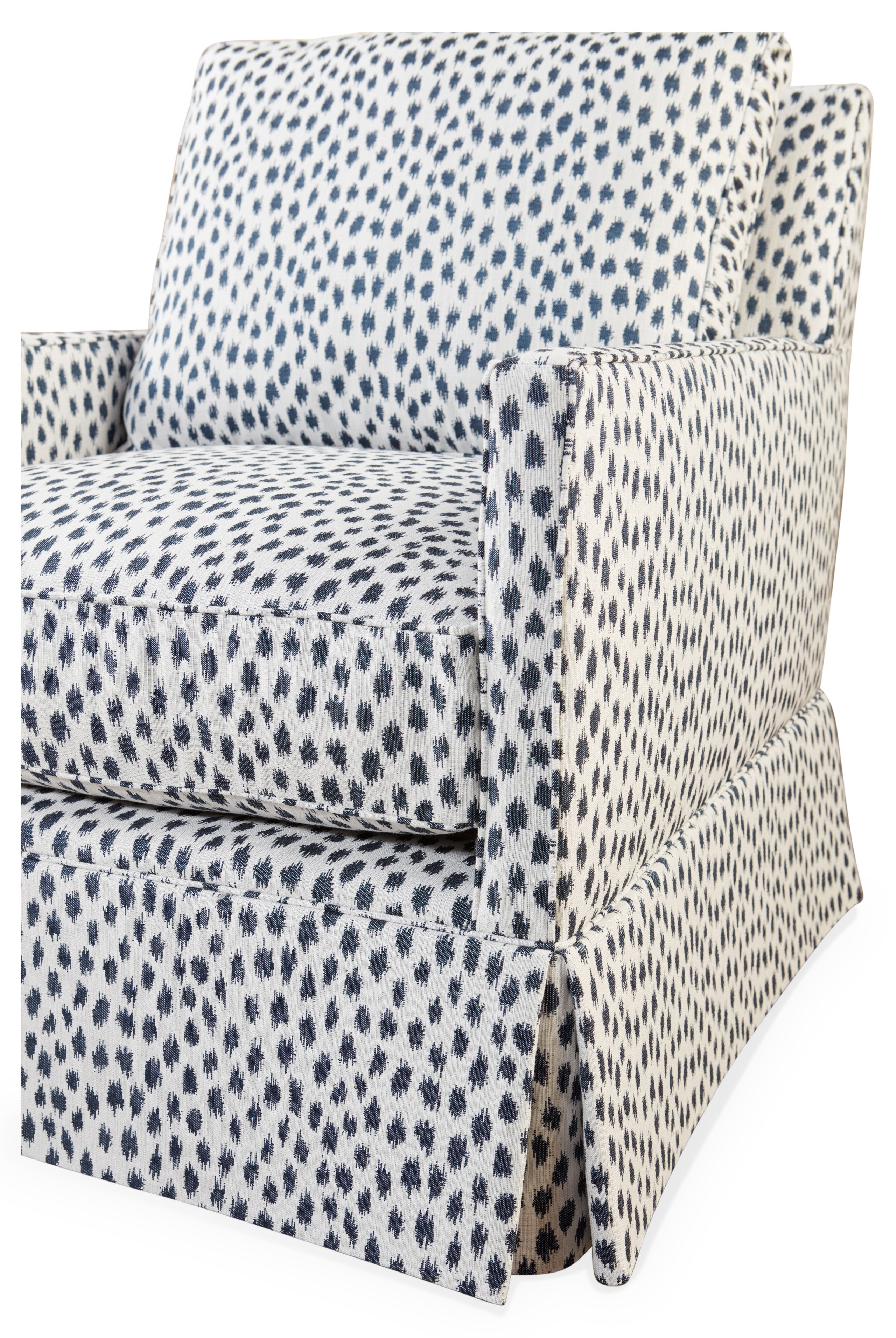 Auburn Club Chair, Indigo Spot Sunbrella
