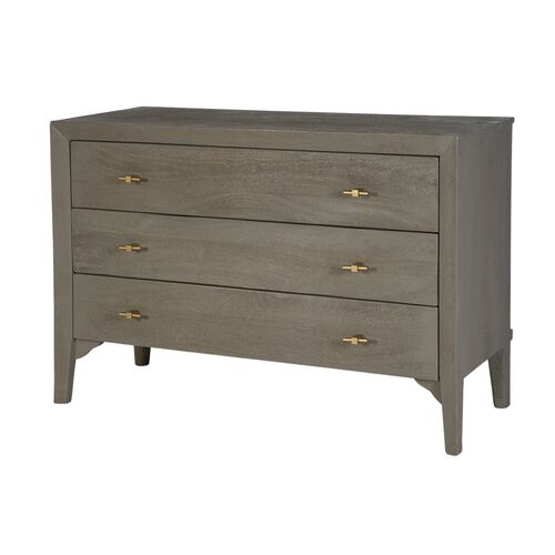 Genevieve 3-Drawer Dresser, Warm Gray