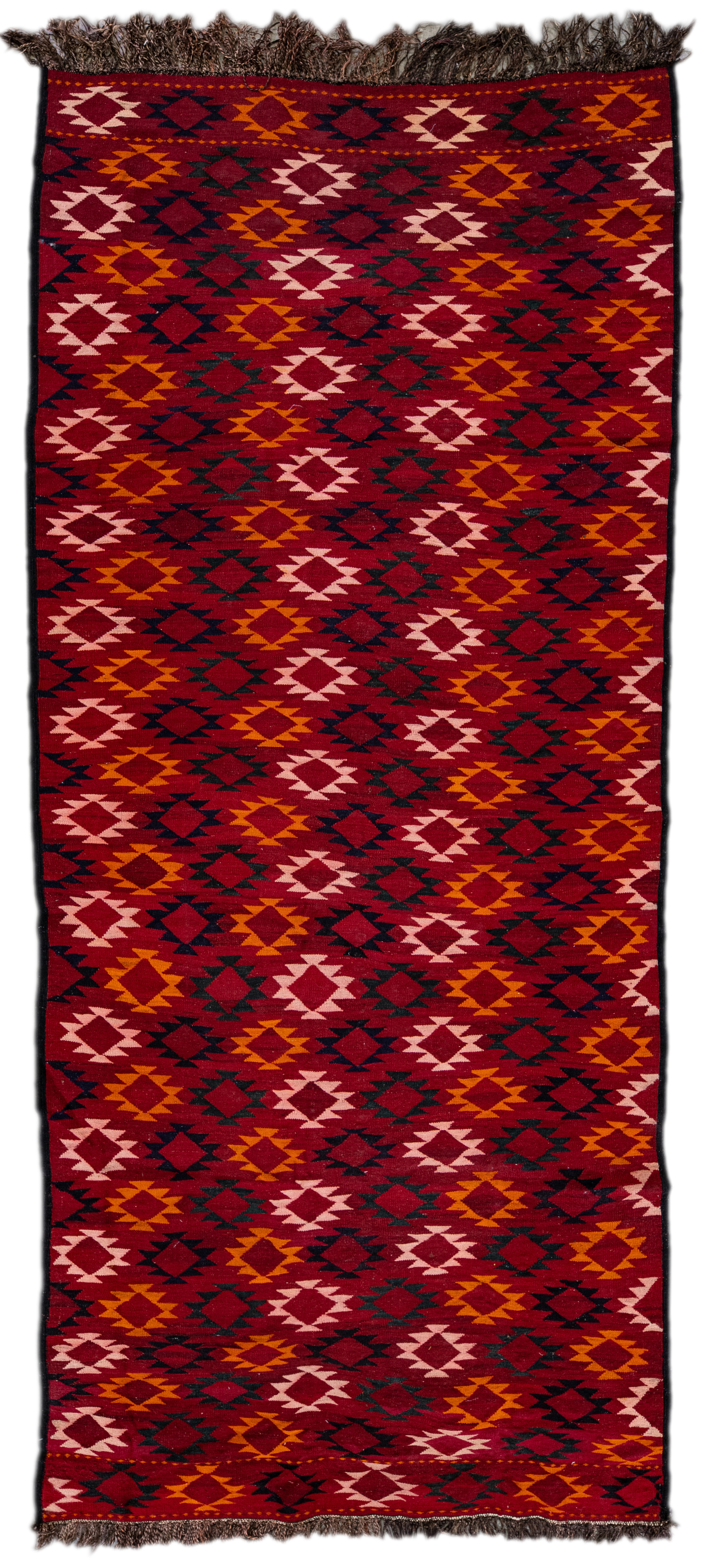 Kilim Handmade Red Wool Runner~P77644185