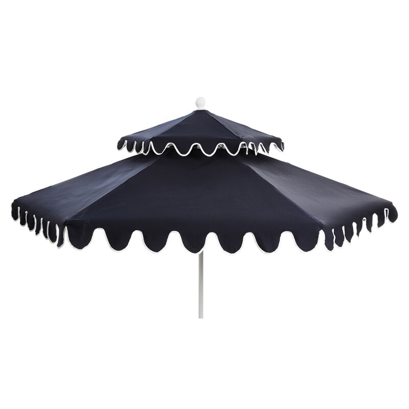 Daiana Two-Tier Patio Umbrella, Navy