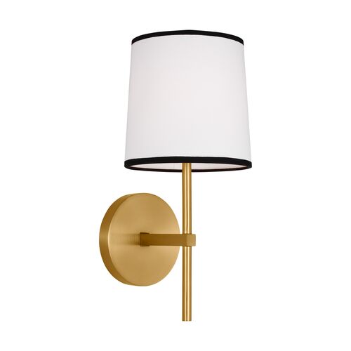 Ellison Transitional 1-Light Dimmable Bath Vanity Wall Sconce, Burnished Brass Gold