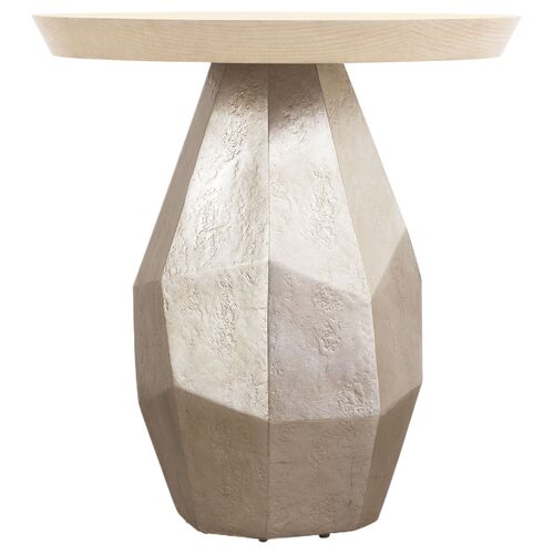 Westwood Resin/Oak Accent Table, Silver