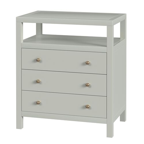 Charlie 27" 3-Drawer Tall Nightstand w/ Open Shelf on Top Charlie 27" 3-Drawer Tall Nightstand w/ Open Shelf on Top