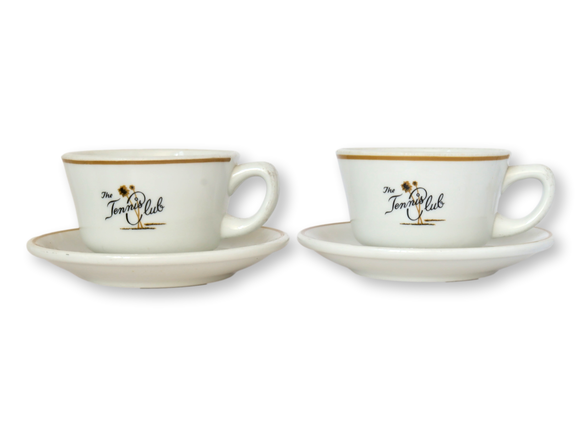 Midcentury The Tennis Club Coffe Cups~P77704778