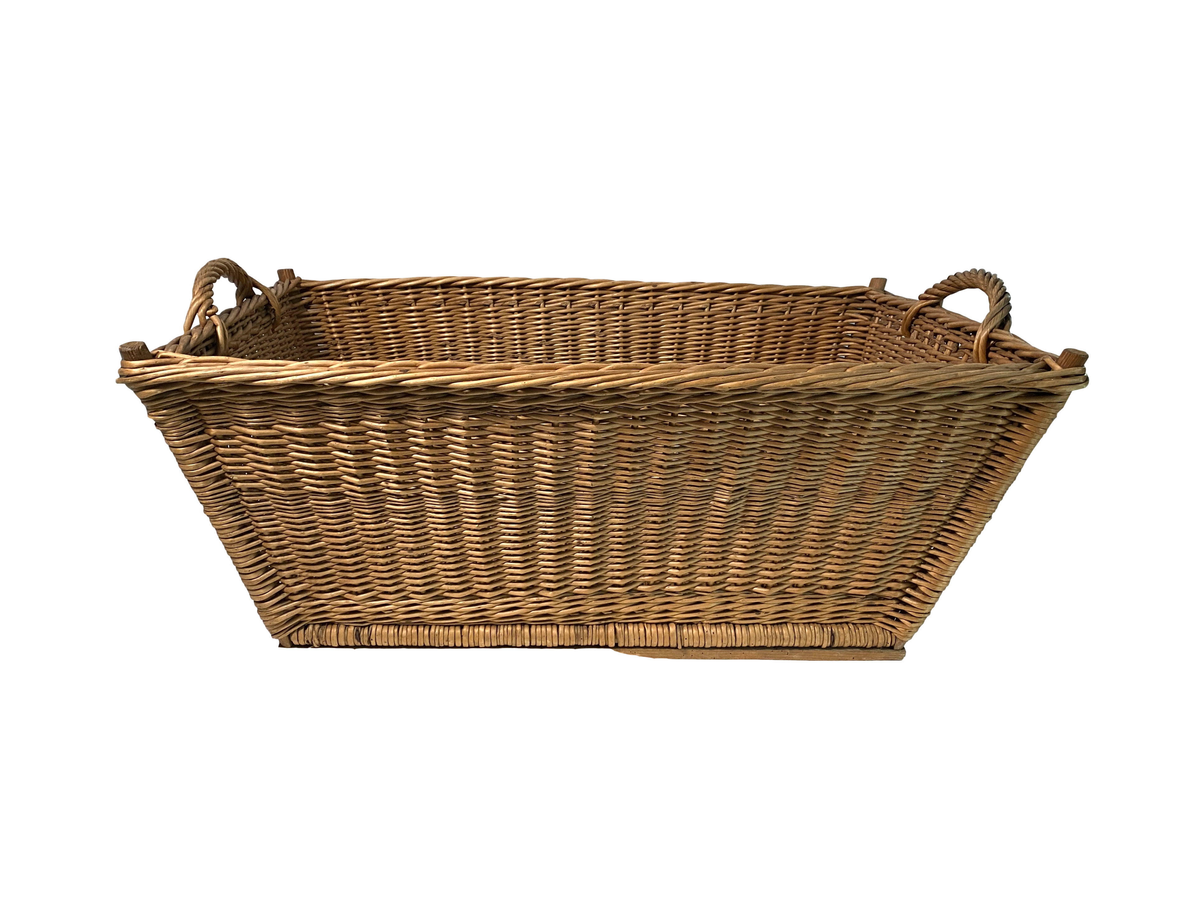 1960s French Wicker Market Basket~P77709975