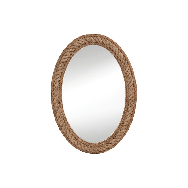 Rayna Rope Oval Wall Mirror, Natural