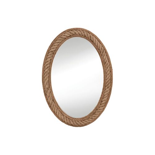 Rayna Rope Oval Wall Mirror, Natural~P47385627