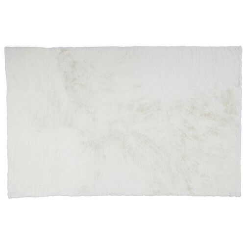 Quinton Faux-Fur Rug, White~P77579373
