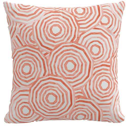 Umbrella Swirl Pillow, Coral~P77619948