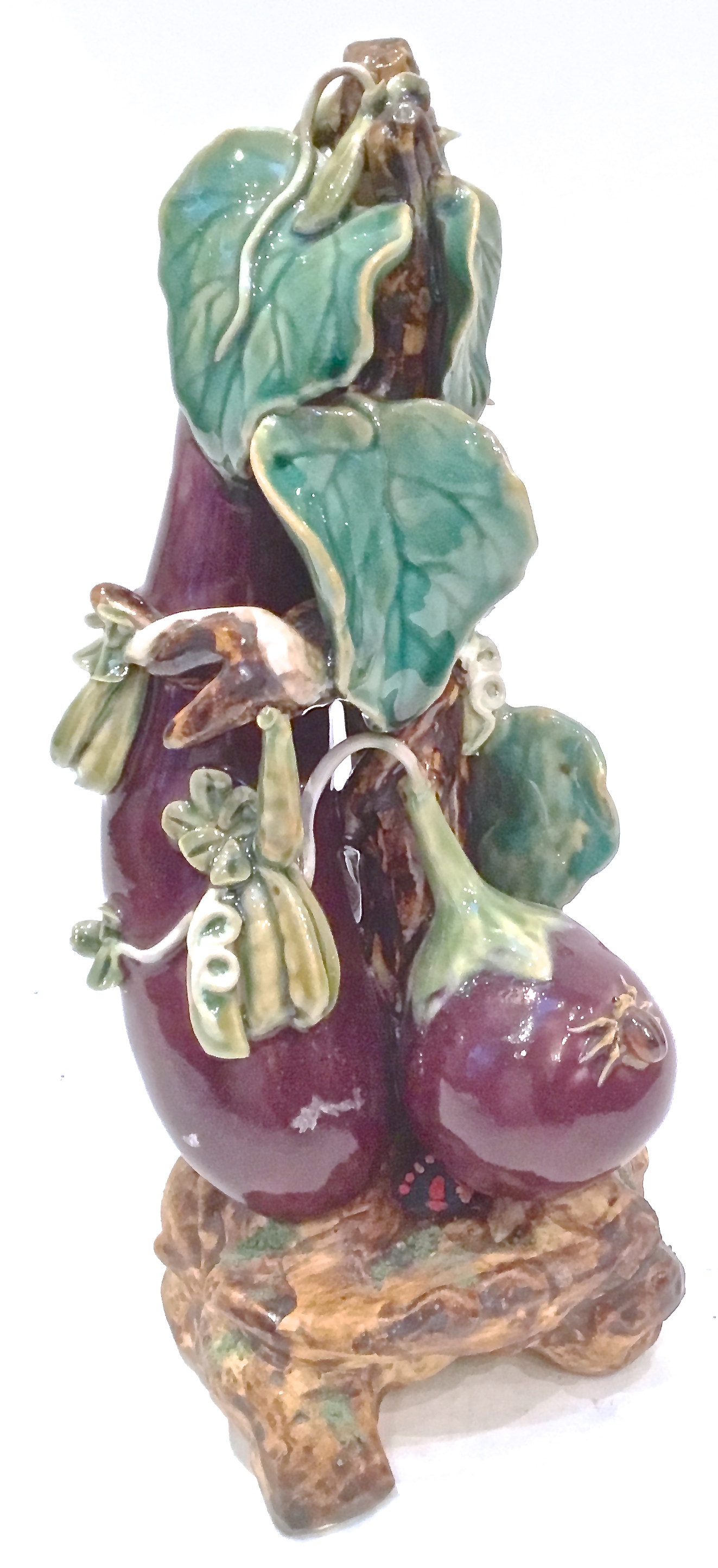 Majolica Eggplant Sculpture~P77448495